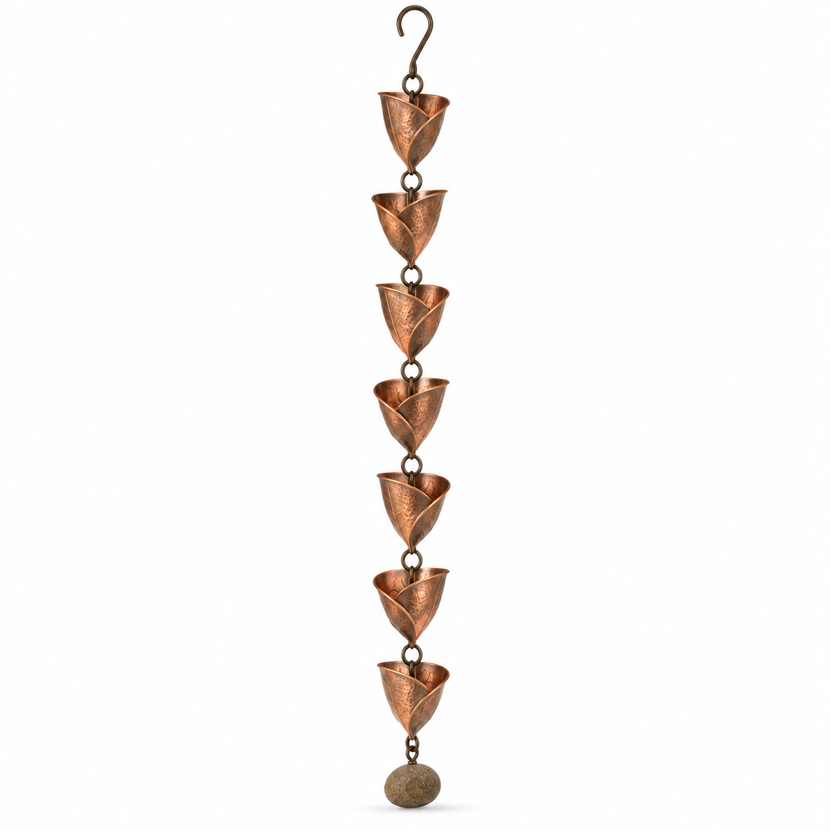 Folded Leaf Rain Chain