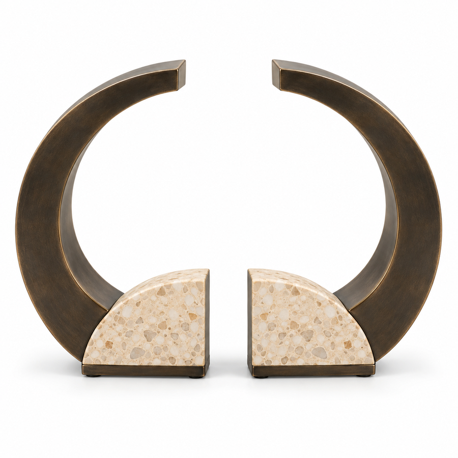Crescent Frame Bookends